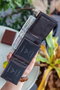 Zoozie Bags Cartera para Hombre de Piel Auténtica, Marrón con Bloqueador RFID